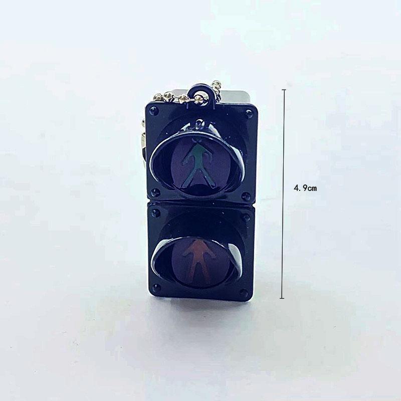 Светящийся красный и зеленый свет брелок для ключей с изображением людей, рюкзак, подвеска, мини, милый пешеходный фонарь, светодиодный светящийся брелок