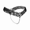 Women G String T-Back Thong Lingerie With Pearls Crotch Massage Panties Sexy Lace Transparent Underwear Enhance T-Back String