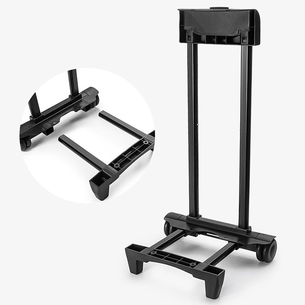 Portable 2 Wheel Trolley Rack Aluminum Alloy Foldable Pulling Rod for Speaker Luggage Handle Backpack Suitcase Accessory