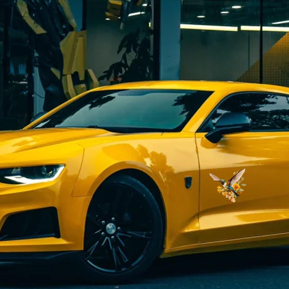 Hobbspring 5 Стилей Птицы Наклейка на Авто Колибри Виниловая Наклейка Красивые Яркие Птицы Цветок Пластик