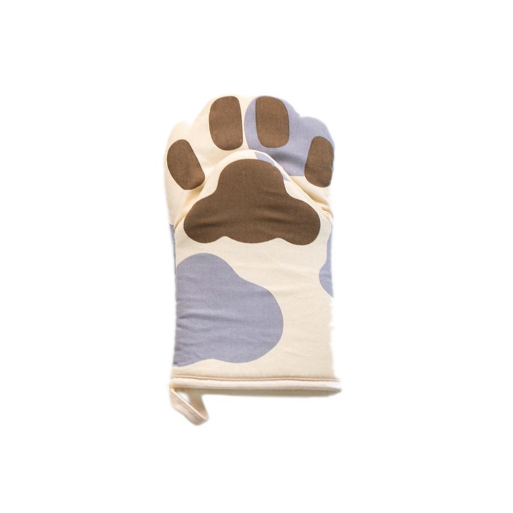 Heat Resistant Microwave Mitt Anti-scalding Kitchen Gloves BBQ Gloves Cat Paws Oven Mitts  Dish