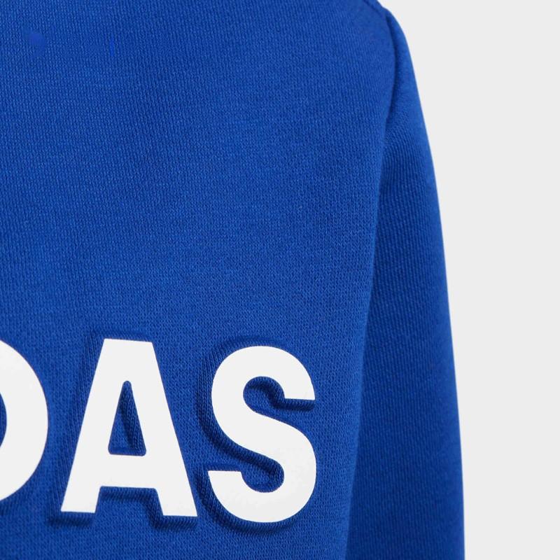adidas Серия для занятий спортом на открытом воздухе Теплый удобный флисовый пуловер с длинными рукавами Детские топы Синий DT2416