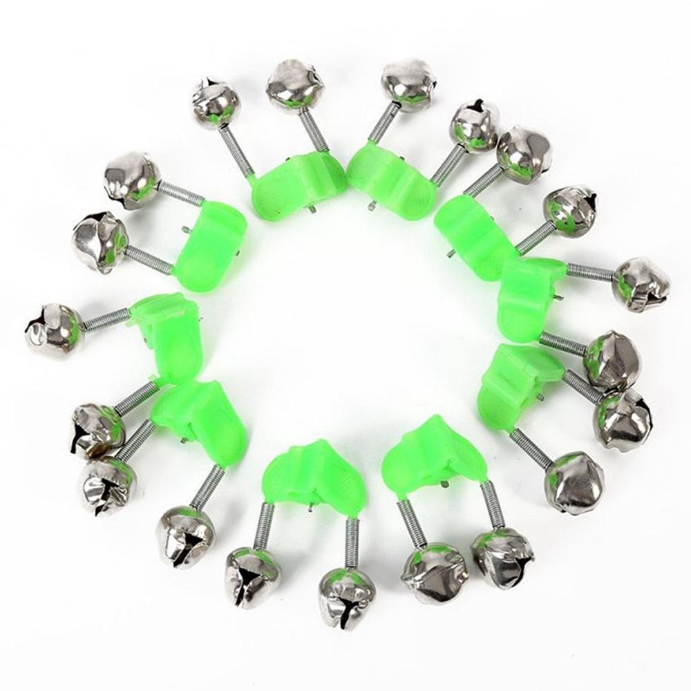 20/50PCS 46*32mm Fishing Rod Alarm Bells Double Spring Clip Bite Alarm Bells  Outdoor Fishing
