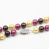 Round 8mm South Sea Gold Rose Red Brown Multicolor Shell Pearl Necklace Women Jewelry Making Design Rope Chain Neck Wear 18INCH