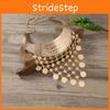 Style Fashionable Ethnic Multi Layer Tassel Design Women Metal Necklace Collar