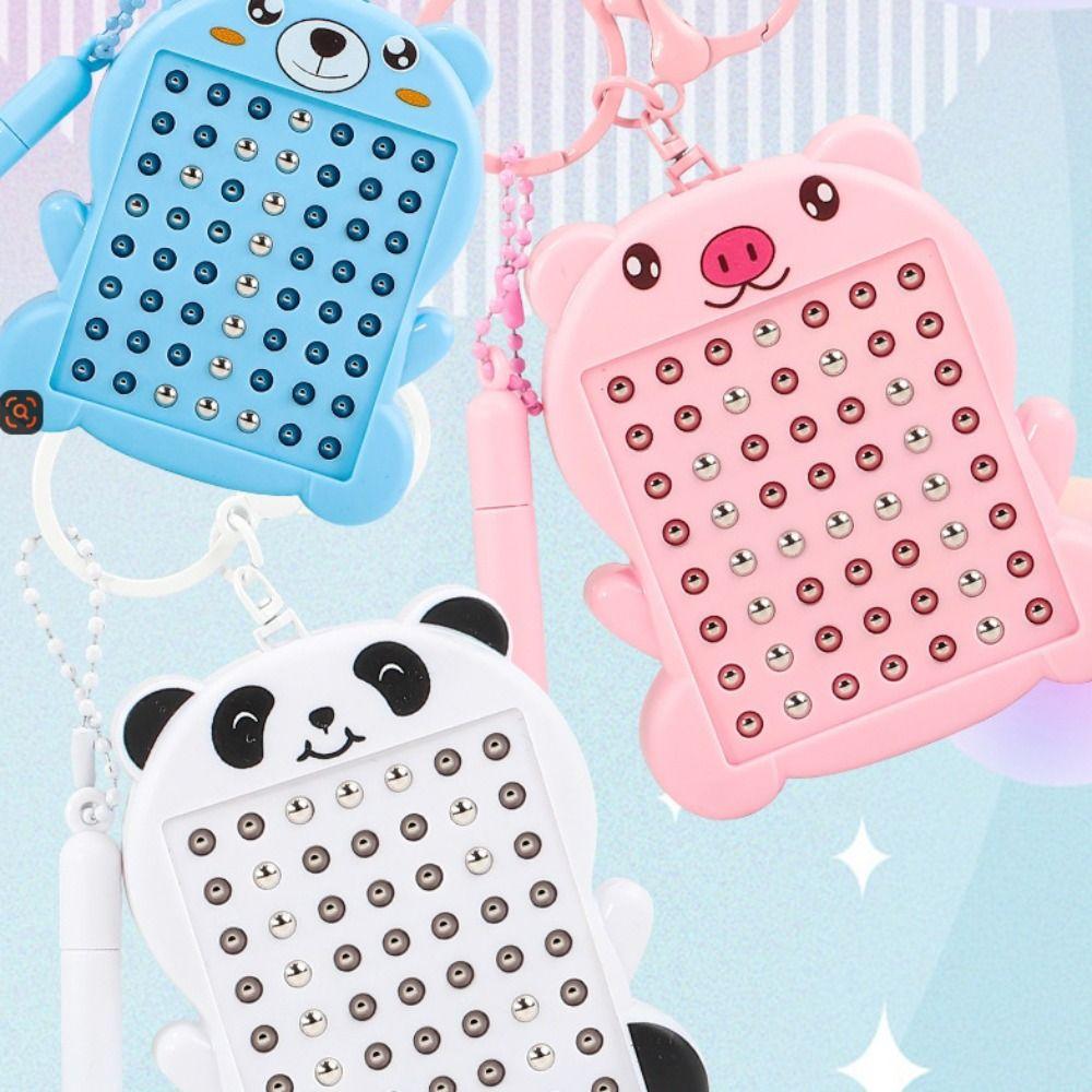 Доска для рисования со стальным шариком, брелок для сумки, магнитная доска, кулон, подарки для малышей