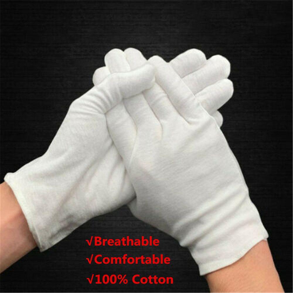 Men Women Moisturising Comfortable Beauty Magician Etiquette Gloves Work White Gloves 100% Cotton