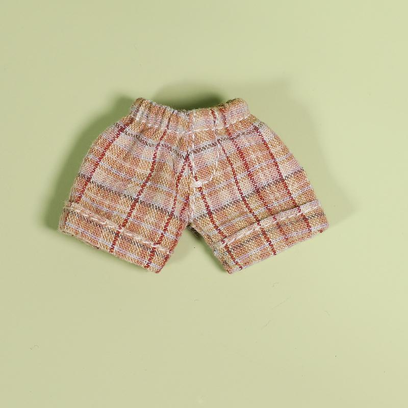 Ручная работа Брюки для куклы Ob11 Одежда Джинсовые шорты в клетку Аксессуары для кукол Для Penny, Molly, Obitsu11, Gsc 1/12 Bjd кукол