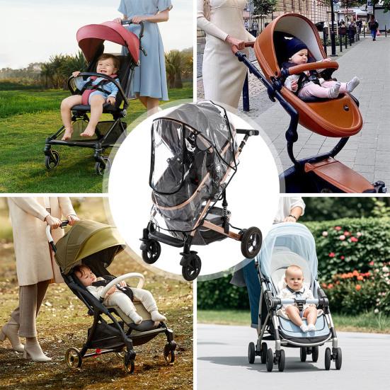 Дождевик для коляски Водонепроницаемый Ветрозащитный Дышащий Защита от пыли снега дождя Дорожный чехол для коляски Погодный щит Универсальные аксессуары для коляски