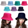Fashion Outdoor Sunscreen Cotton Sun Caps Candy Color Fisherman Cap Bucket Hat