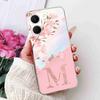 Чехол для Oppo A5x 4G CPH2725 Модный Цветочный Венок Мягкий Силиконовый TPU Чехол для Oppo A5X A5x 5G 6.67" Буква A-Z Оболочка Телефона Capa