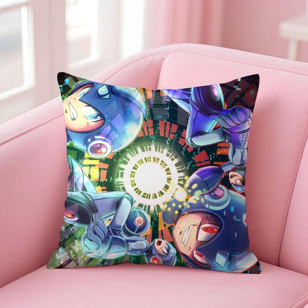 Mega Man anime game Cushion Cover Pillow Case Soft Skin Friendly Fabric Concealed Zipper