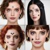 10 Sheets Halloween Spider Eye Tattoo Stickers Face Temporary Tattoos DIY Bat Skull Spider Web Pattern Scary Eye Shadow Stickers for Adult Kids