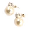 Les Trésors De Lily [D7535] - Серебряные серьги Pearl Legend цвета слоновой кости (родиевое покрытие) - 12 мм