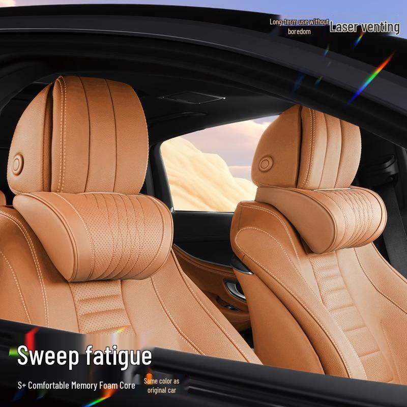 Jordani Premium Memory Foam Car Headrest & Lumbar Support Pillow