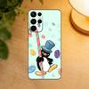 Мультяшный Императорский Пингвин Пингу Чехол для телефона Для Samsung S25,24,21,22,23,30,Ultra,20,Plus,Fe,Lite,Note Мягкий Черный Чехол