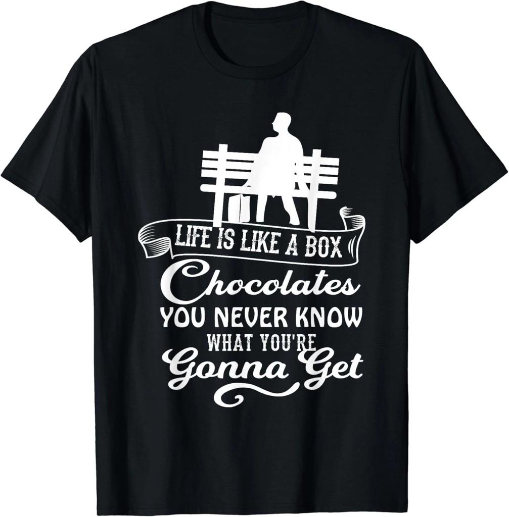 Funny Chocolate Day T-Shirt Life Is Like A Box Of Chocolates Gifts Unisex T-Shirt