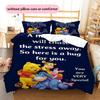 The Colorful Sky, Clouds, and Winnie The Pooh Bedding Set Is A Cozy and Warm Choice for Decorating A Child's Bedroom.