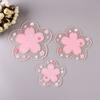 1PC Cherry Blossom Coaster Tea Cup Mat Kawaii Flower Shape Placemat Heat Resistant Table Mats Mug Protector Pad Drink Cup Mat