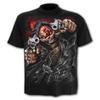 Double Gun Skull Men's T-shirt Punk Style 3D Shirt New O-neck T-shirt Summer Fashion Tops Boys Clothing Large Size Streetwear
