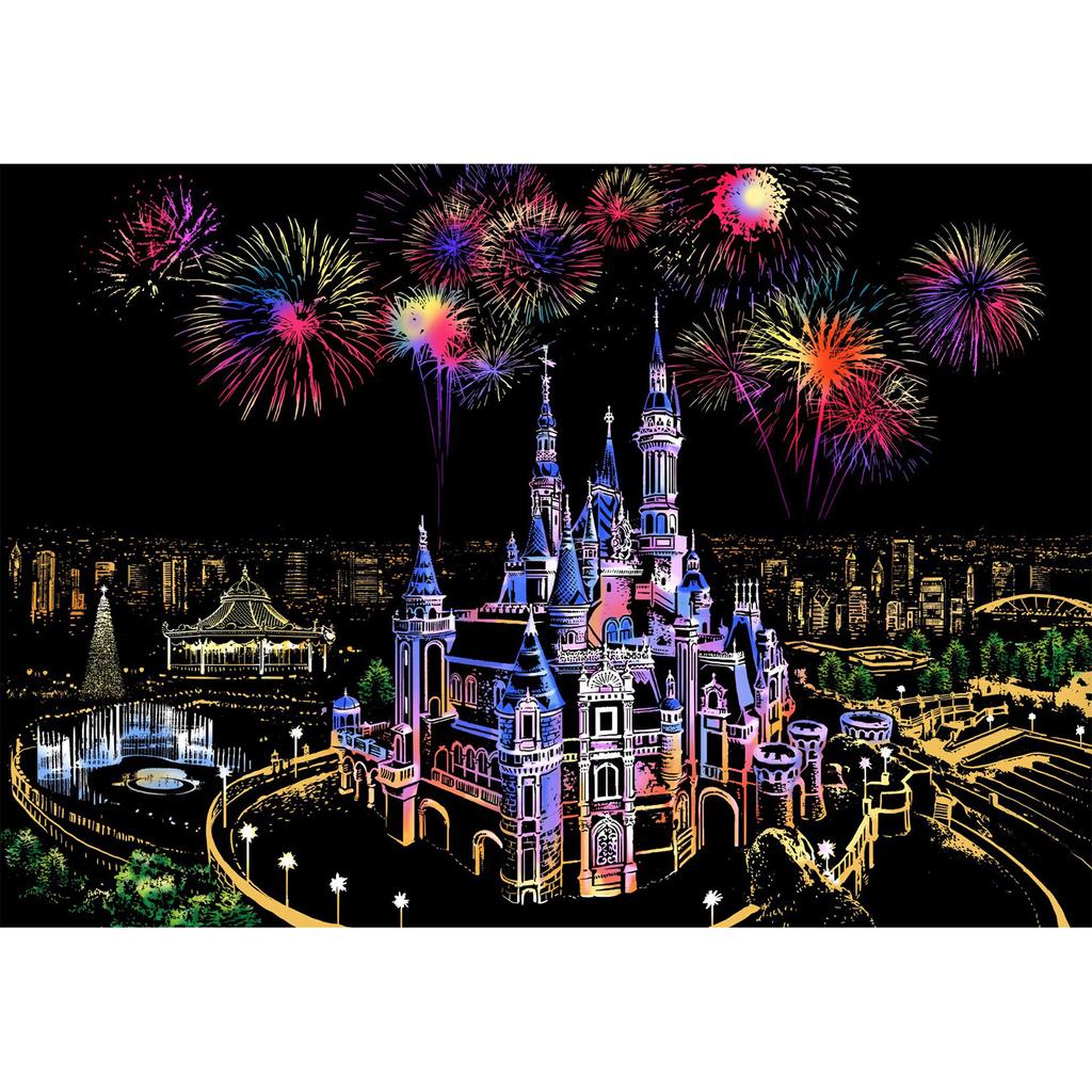 Наборы для рисования царапинами для взрослых, ночной вид на город, скретч-арт, радуга, блокнот для рисования, сделай сам, искусство, ремесло, пейзажная живопись