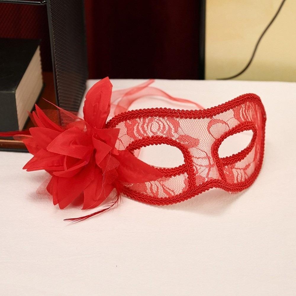 Flower Half-Face Mask Seductive Style Masquerade Ball Mask Rave Celebration