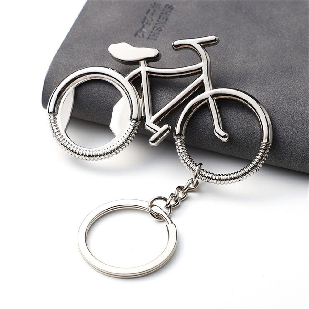 Metal Bicycle Keychain Bike Shaped Bike Key Rings Men Gifts Bottle Opener Keyring Backpack Pendant