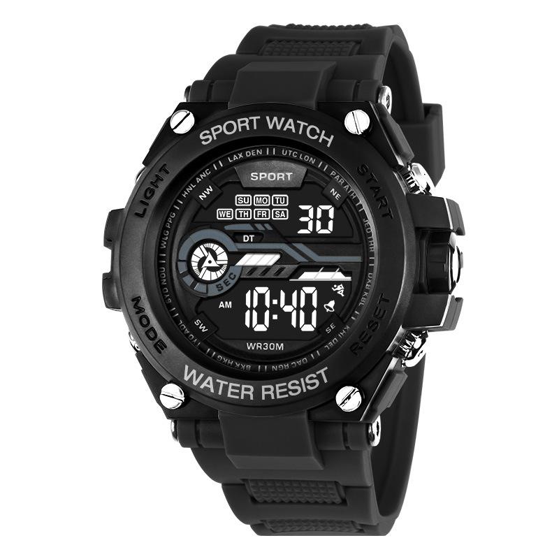 Men's Sports Student High-value Timing Electronic Watch Junior High School Student Trend Luminous Alarm Electronic Watch