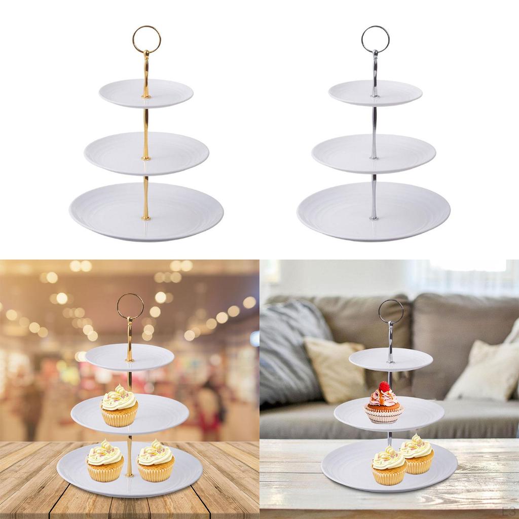 3-х ярусная подставка для десерта, подставка для выпечки, поднос для подачи фруктовых закусок, поднос для печенья для вечеринки
