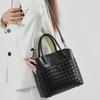 Leather Woven Women's Bags New Large-capacity Trendy Shoulder Handbags Versatile Commuter Tote Bags Bucket Bags