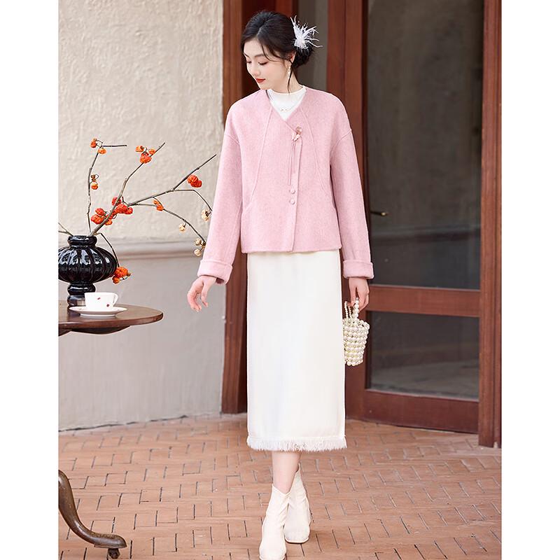 Sishui Nianhua Women's New Chinese Style Short Woolen Coat
