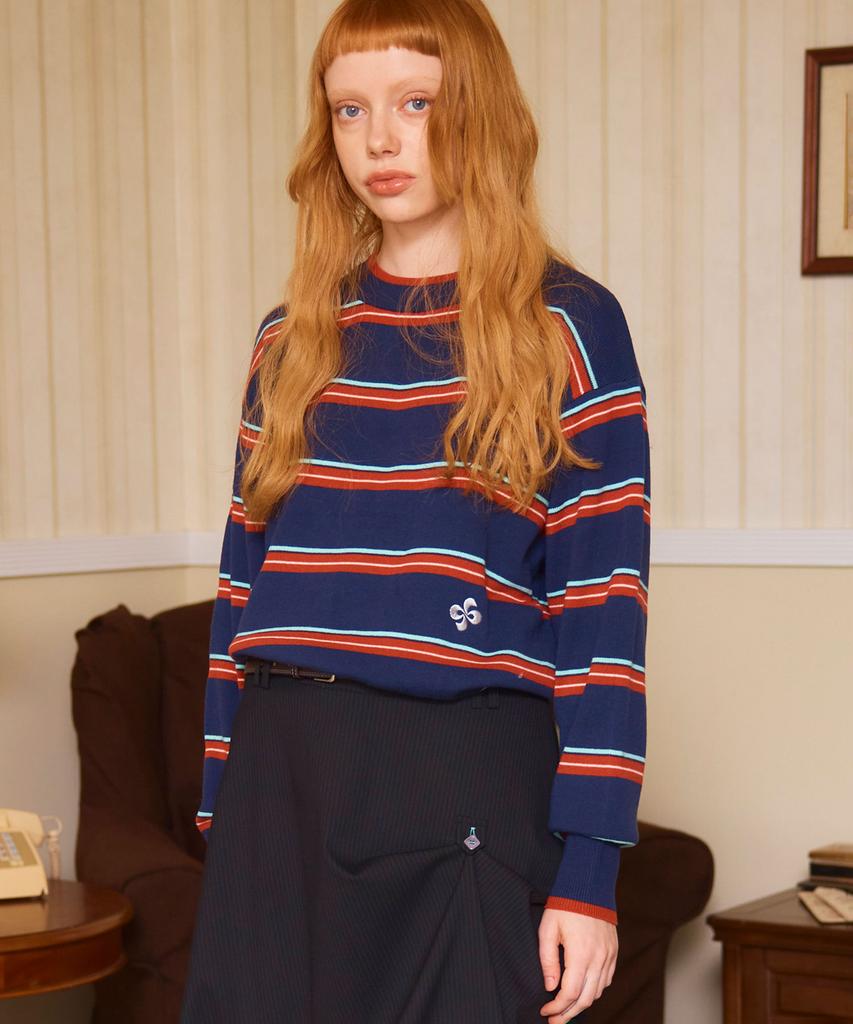 HERETIC Vintage Stripe Knit / Navy
