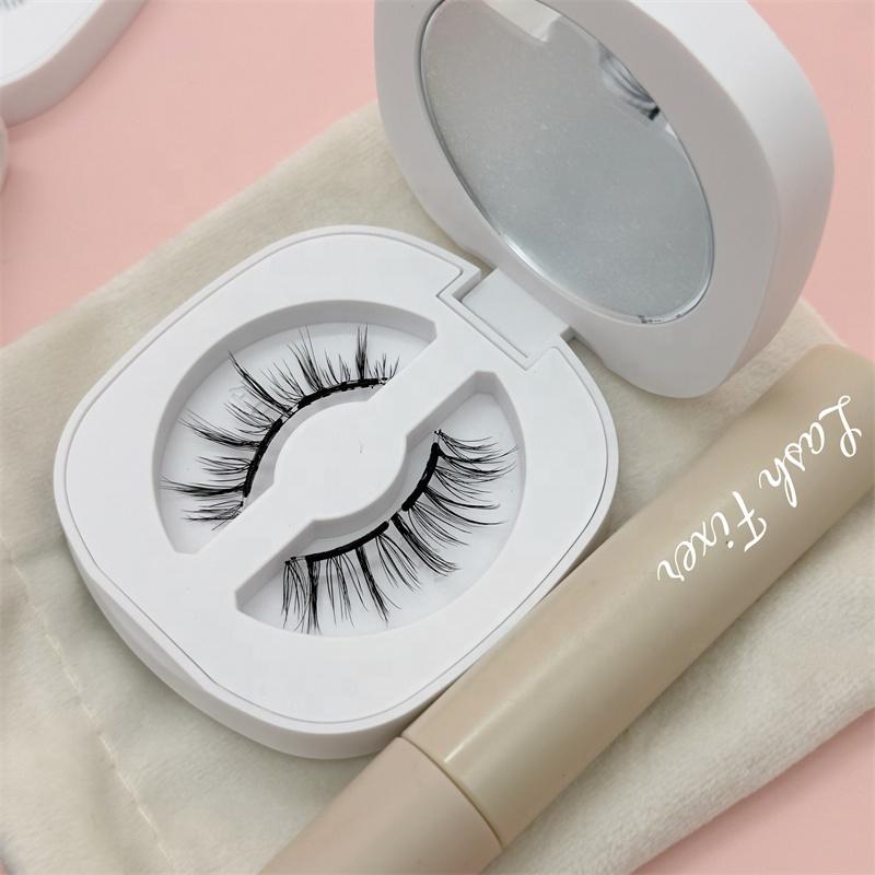 Soft Magnetic Eyelashes Set with Magnetic Liner & Applicator Vegan Cruelty-Free Reusable Lashes