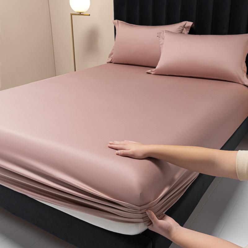 Новая цельная простыня из длинноволокнистого хлопка с 100 нитями, сплошной цвет, легкий роскошный защитный чехол для матраса