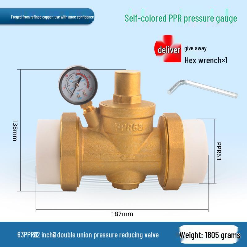 Редукционный клапан давления для водопроводной трубы для бытовых нагревателей - PPR20/25/32, 4-точечный PE фитинг