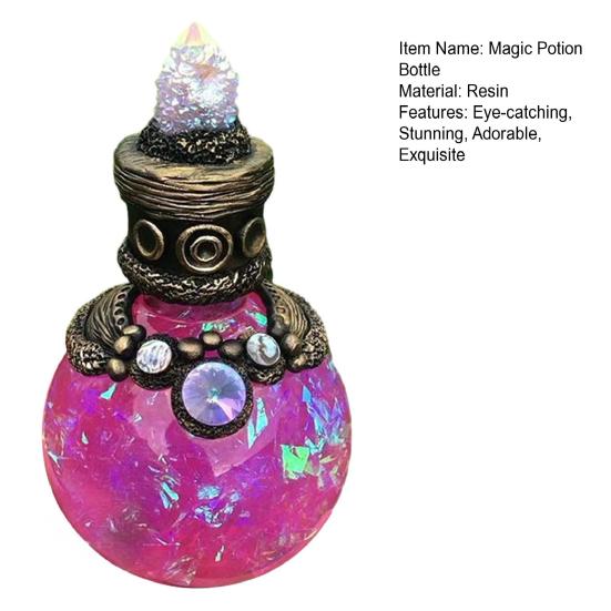 Флакон волшебного зелья «Аура русалки», винтажный флакон для духов из смолы и кварца, флакон желаний, подарок ручной работы для нее, девушки, жены.