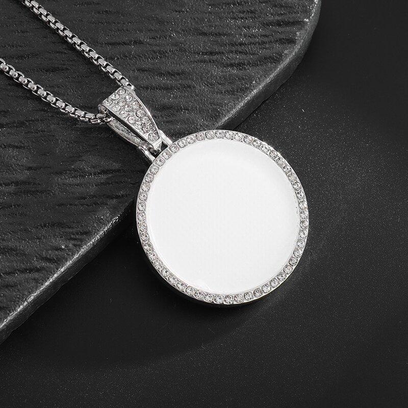 Hip Hop Ice Out Dollar Money Bag Necklace Shiny Cubic Zirconia Wallet Pendant for Men Women Hip Hop Rock Rap Cool Jewelry