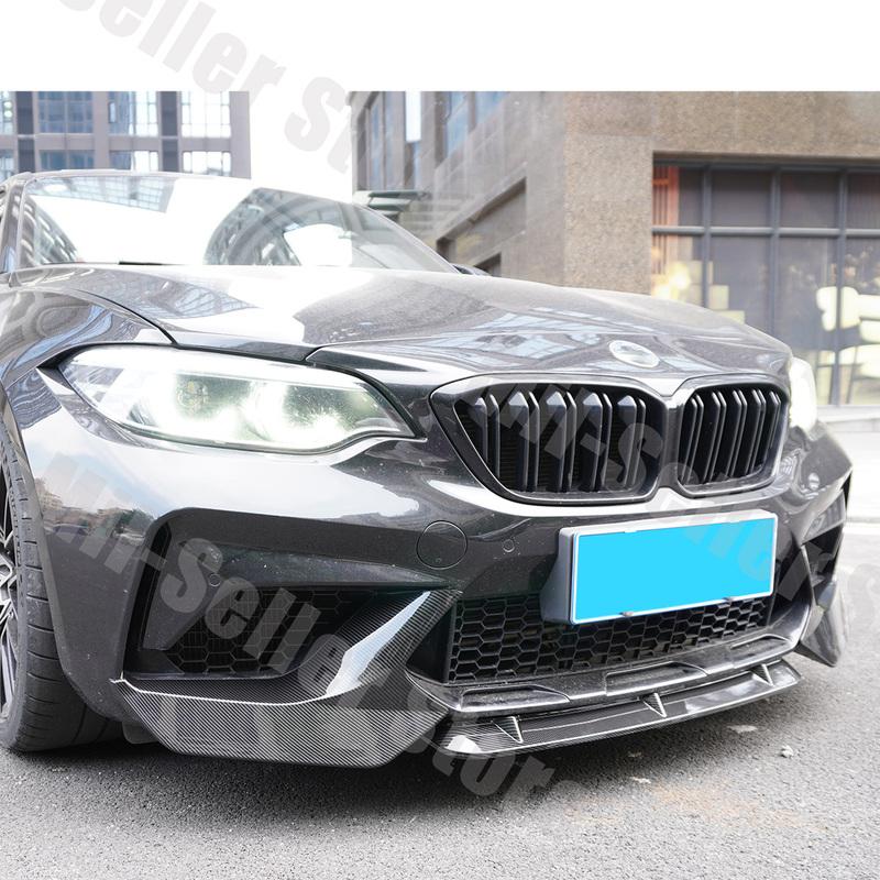 Для BMW F87 M2 Competition 2016 2017 2018 2019 2020 Передний сплиттер бампера Автоаксессуары Спойлер Разделитель Комплект обвеса Глянцевый черный