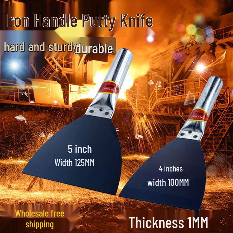 Stainless Steel Nail-Free Plastering Trowel: Blued Steel Wall Scraping Putty Knife