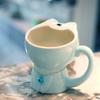 Мультяшная Животная Кружка С Открытым Ртом Керамическая Фарфоровая Кошка Кролик Медведь Кофейная Чайная Кружка С Ручкой Кружка Для Завтрака