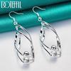 Bead Drop Piercing Earrings Silver Fashion Wedding Jewelry