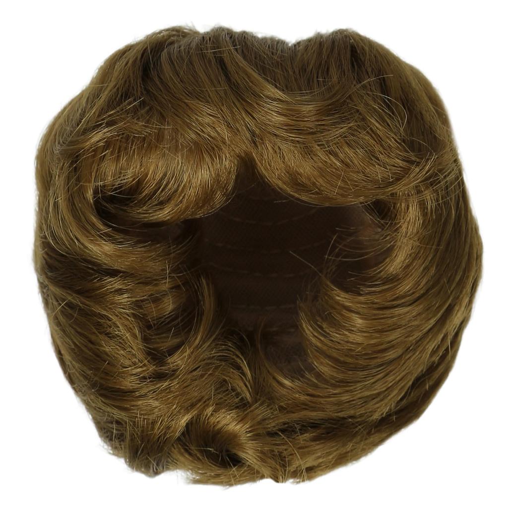 Linfairy дюймовый кукольный короткий кудрявый парик 9-10 (Оливково-коричневый)
