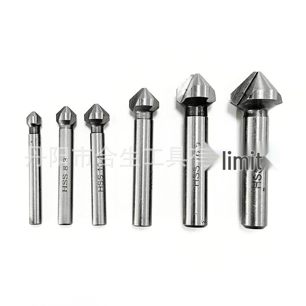 Трехзубая зенковка 90° из быстрорежущей стали и набор сверл-зенковок