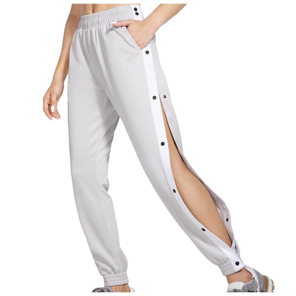 Жен. Однотонный Эластичный пояс на кулиске Широкие брюки Брюки на кулиске