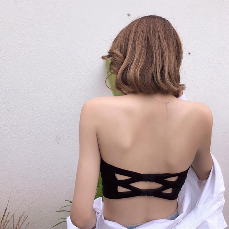 Бесшовные цельные топы-трубы женские съемные подушечки нижнее белье базовый черный/белый/кожаный женский бюстгальтер без бретелек бандо сексуальное нижнее белье
