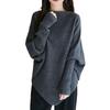 2026 Korean Style Loose Knit Sweater: Soft, Irregular Round Neck, Solid Color, Autumn Women's Top.