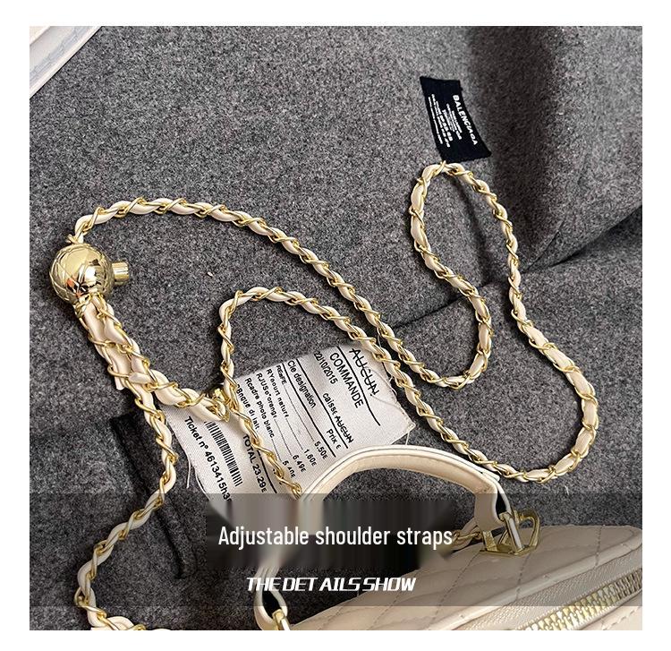 Трендовая мини-сумочка Xiao Xiang с ромбовидной стежкой и цепочкой - Универсальная квадратная сумка на плечо и через плечо