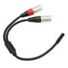 Professional Balanced Dual XLR Male to 3.5mm Female 1.0ft Stereo Cable  Microphone Connection