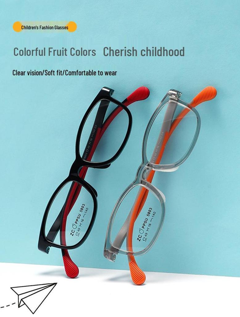 Comfortable Soft Silicone Nose Pads PPSU Eyeglass Frames for Kids, Men, Women – Myopia-Compatible