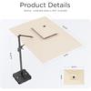 9' X 12' Cantilever Patio Umbrella 360°Rotation Rectangular Outdoor Umbrella, Double Top Large Offset Sun Shade Umbrella